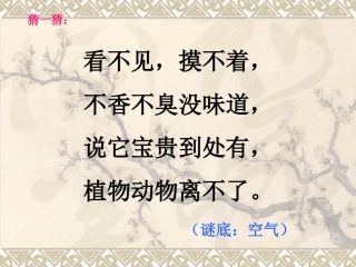 科教版三年级上我们周围的空气