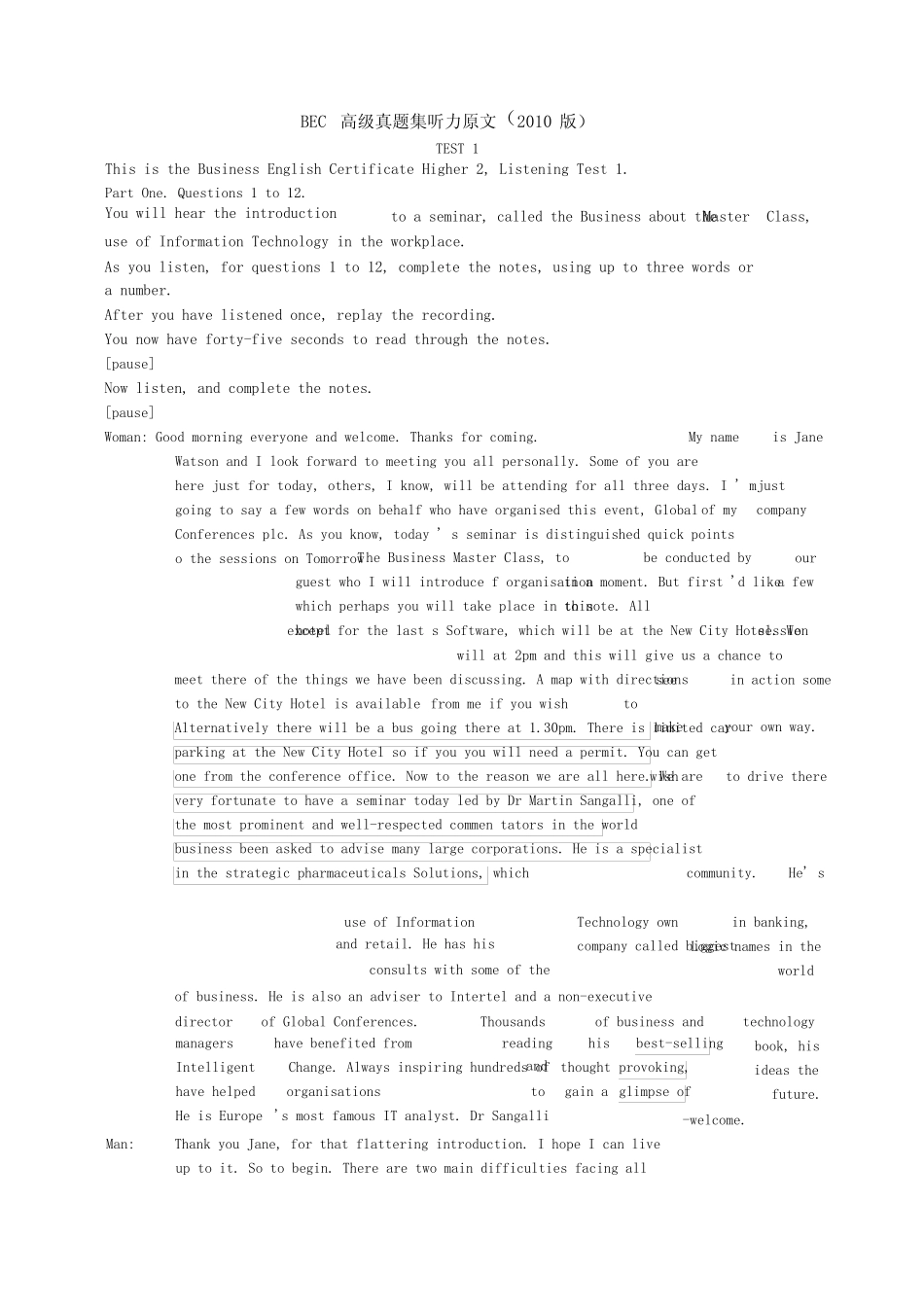 BEC高级真题集听力原文_第1页