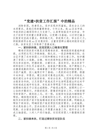 “党建+扶贫工作汇报”中的精品