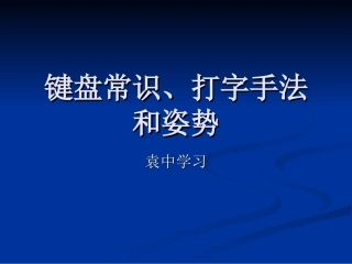 初中信息技术《键盘常识、打字手法和姿势》课件