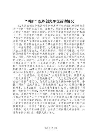 “两新”组织创先争优活动情况