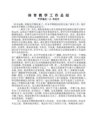 体育教学工作总结 (2)