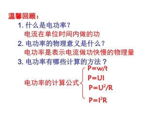 测量小灯泡的电功率