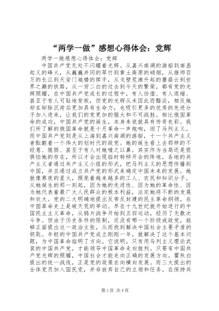 “两学一做”感想心得体会：党辉 (2)