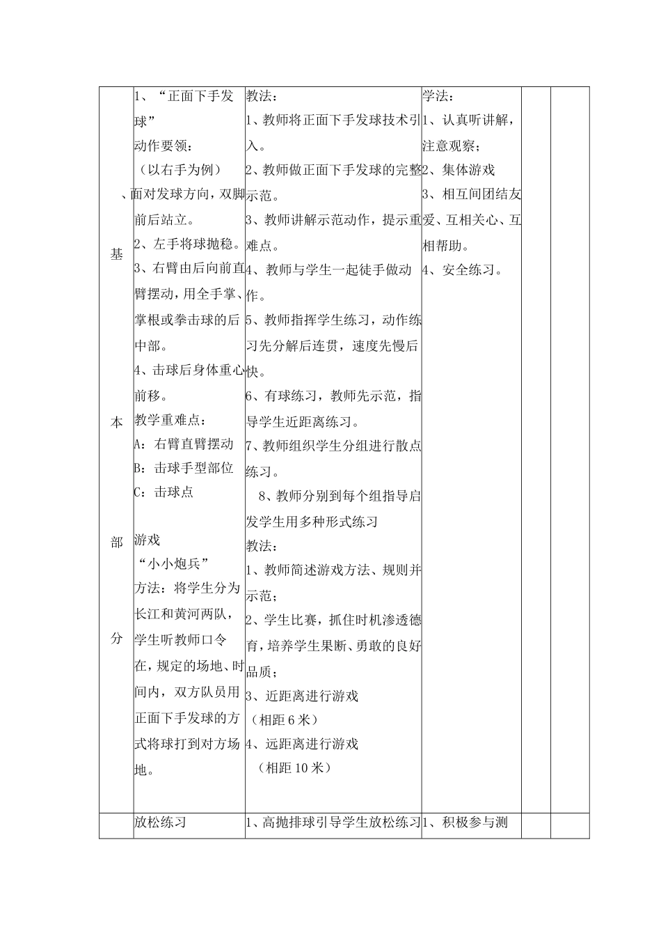 排球正面下手发球_第3页