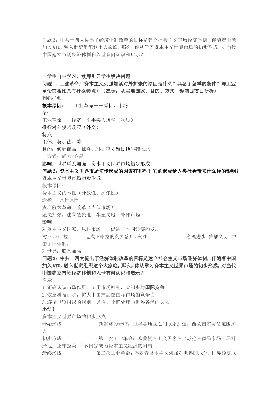 资本主义世界市场的初步形成教案_第2页