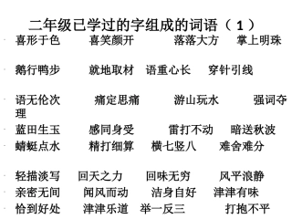 二年级学过的成语1-13
