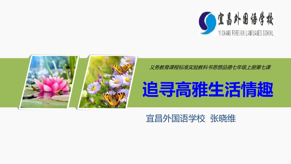 追寻高雅生活情趣说课_第1页