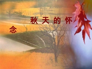 《秋天的怀念》教学课件[1]