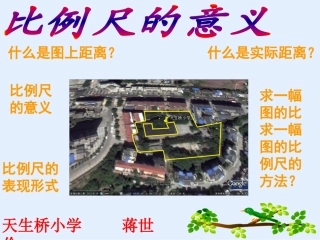课件比例尺的意义天生桥小学蒋世俭