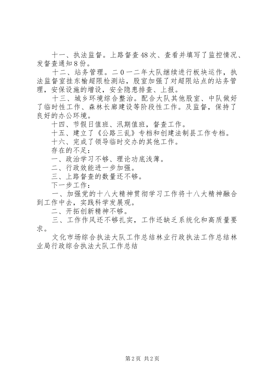 执法监督室年终工作总结_第2页