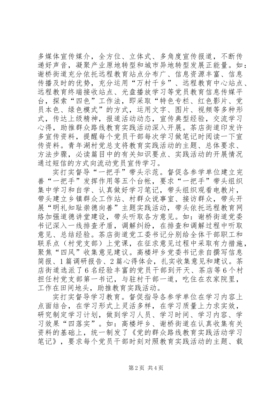 “三严三实”教育实践活动督导工作总结_第2页