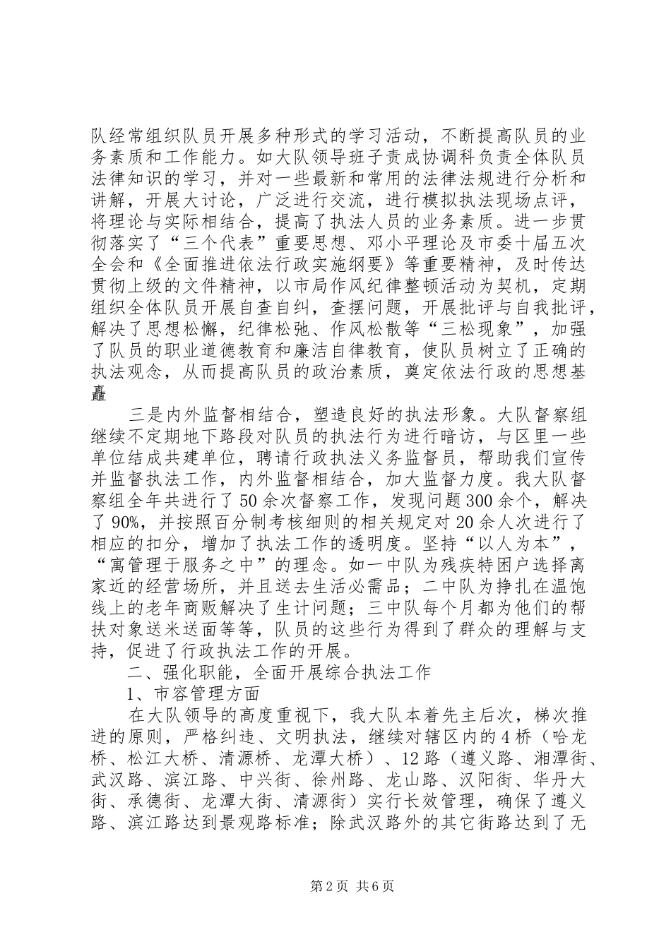 执法大队工作总结_第2页
