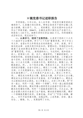 ×镇党委书记述职报告 (2)