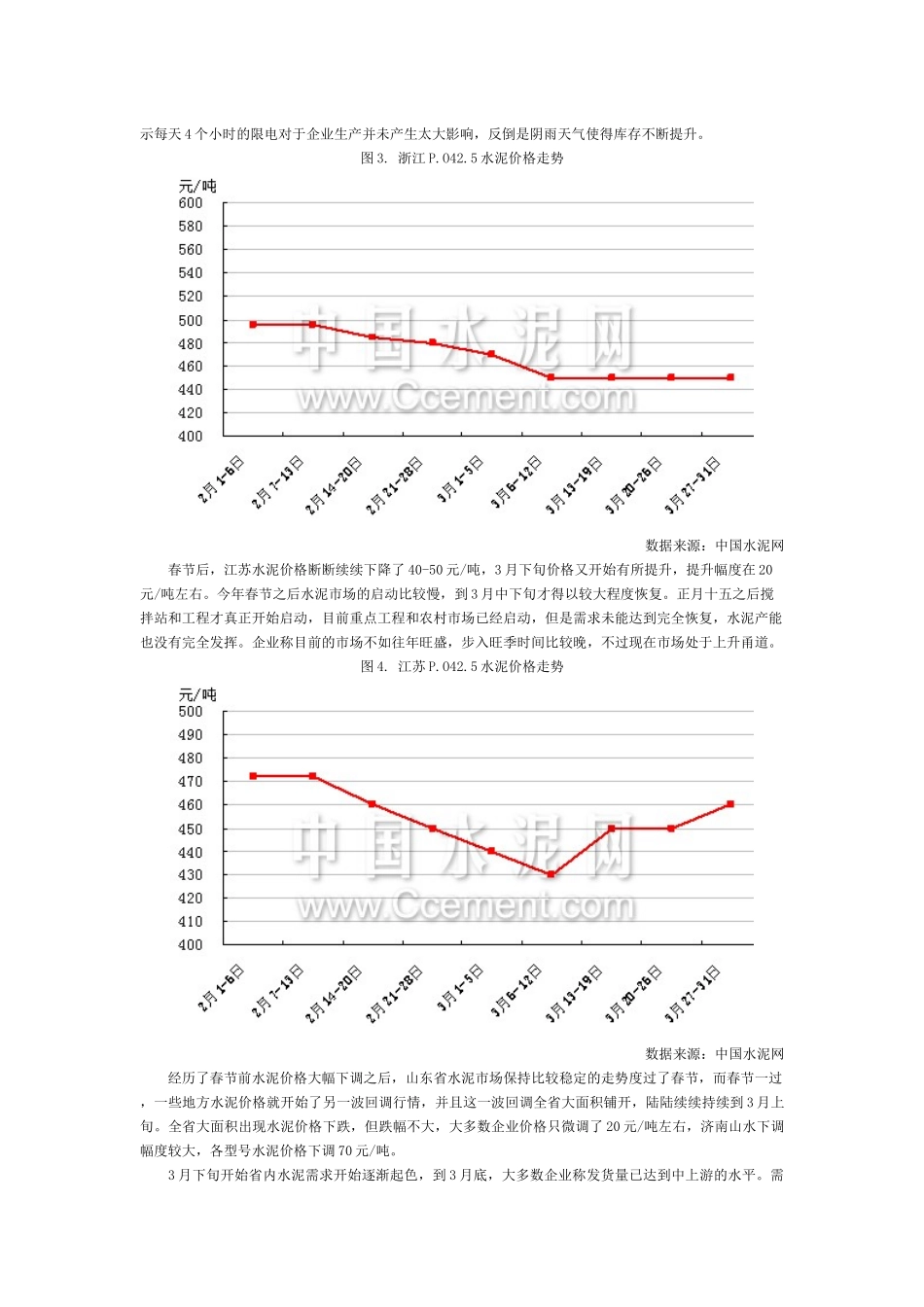 XXXX年2-3月华东水泥市场分析_第3页