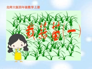 北师大版数学四年级上册《栽蒜苗(一)》课件
