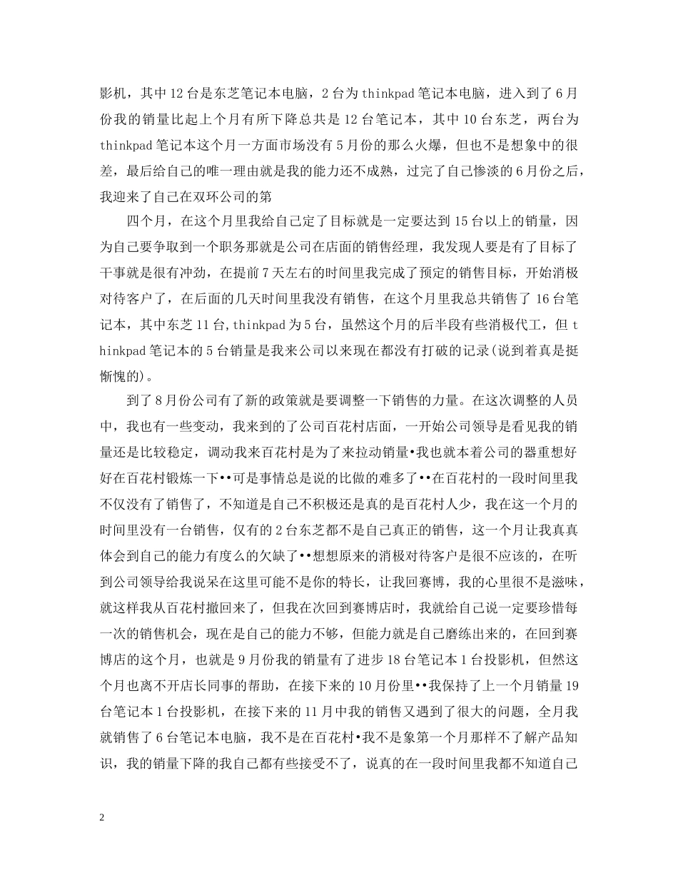 it销售个人工作总结范文精选 _第2页