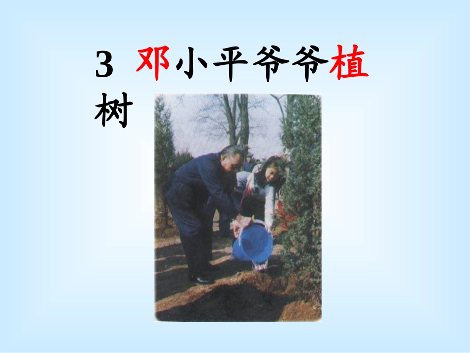 邓小平爷爷植树课件_第1页