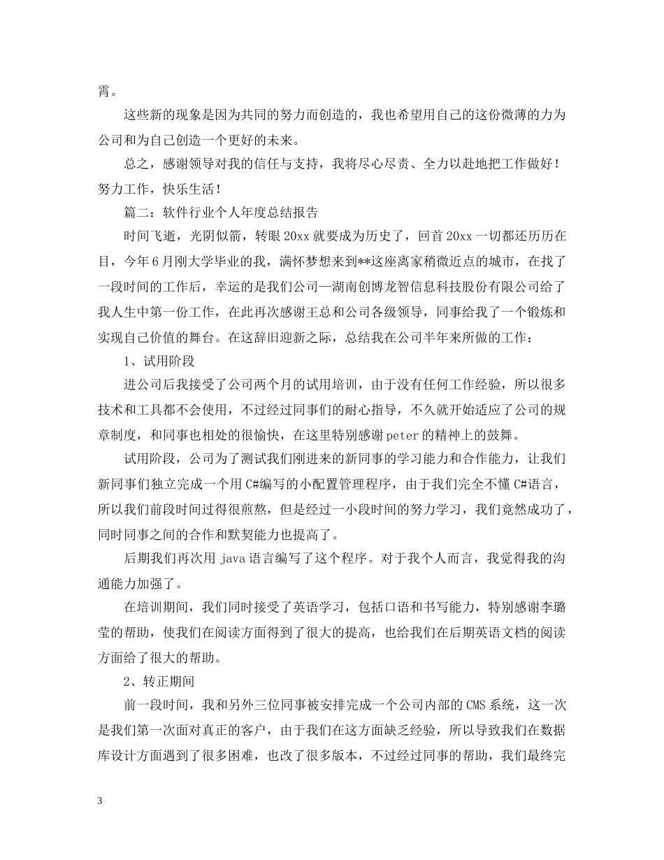 IT行业年终个人工作总结 _第3页