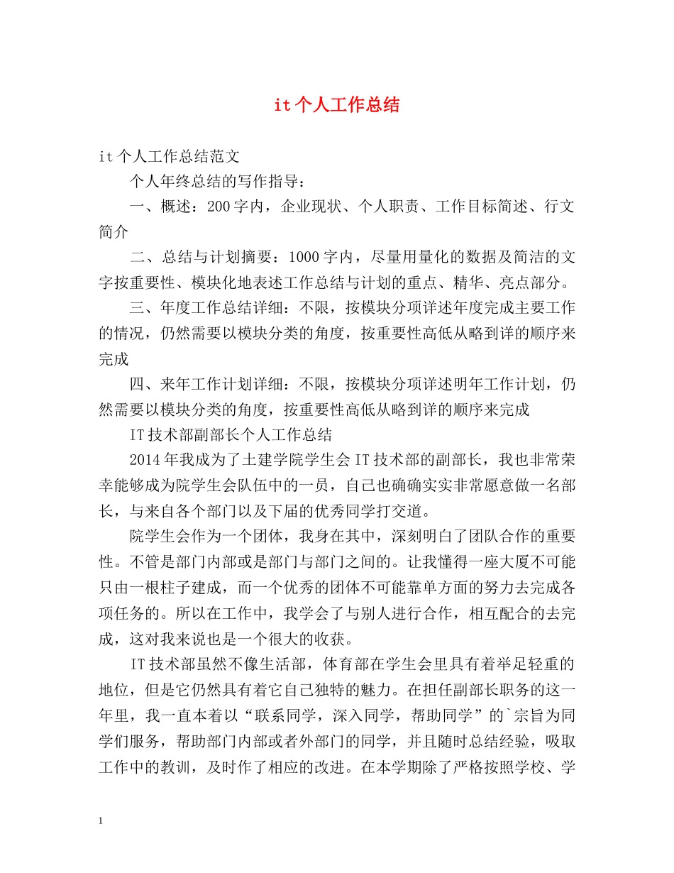 it个人工作总结 (2) _第1页