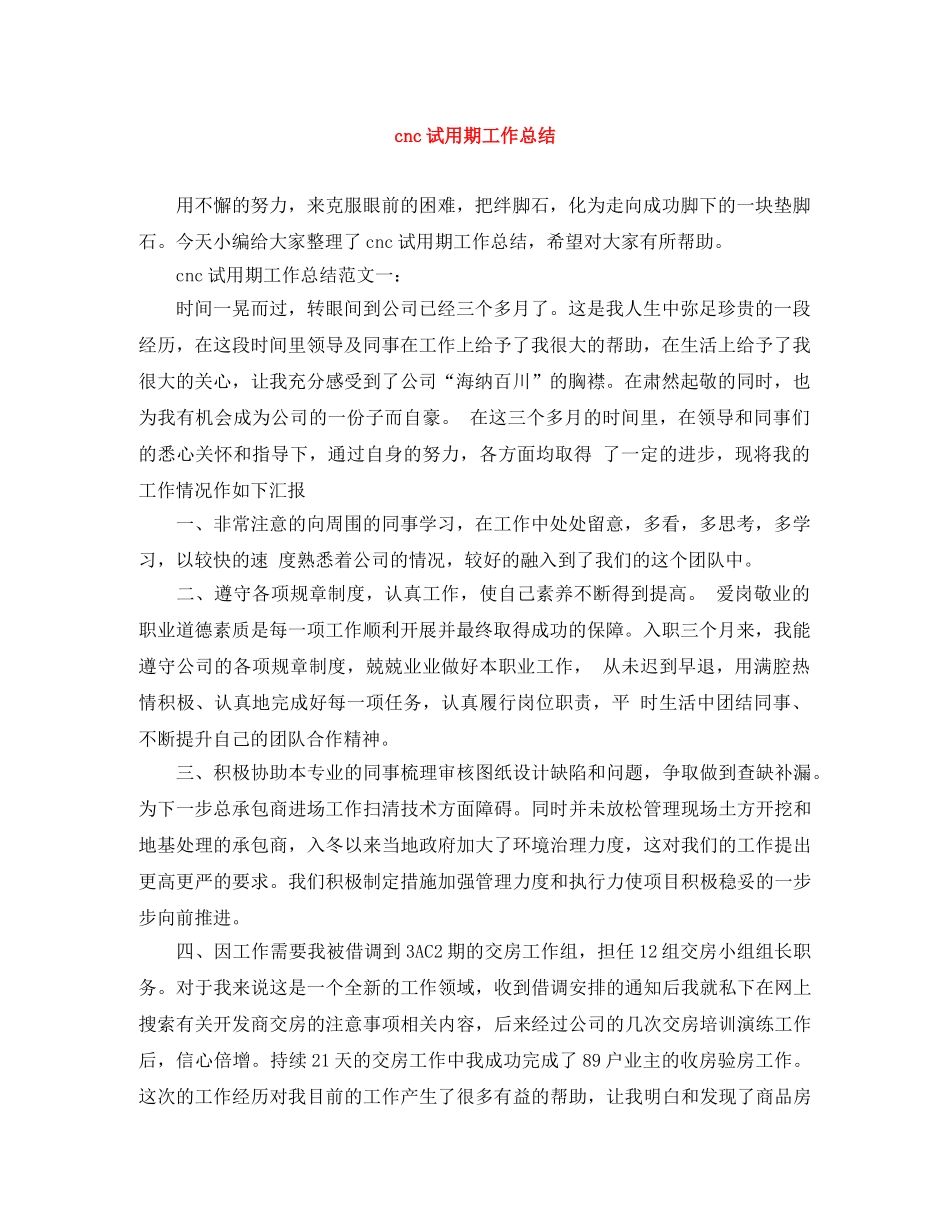 cnc试用期工作总结 _第1页