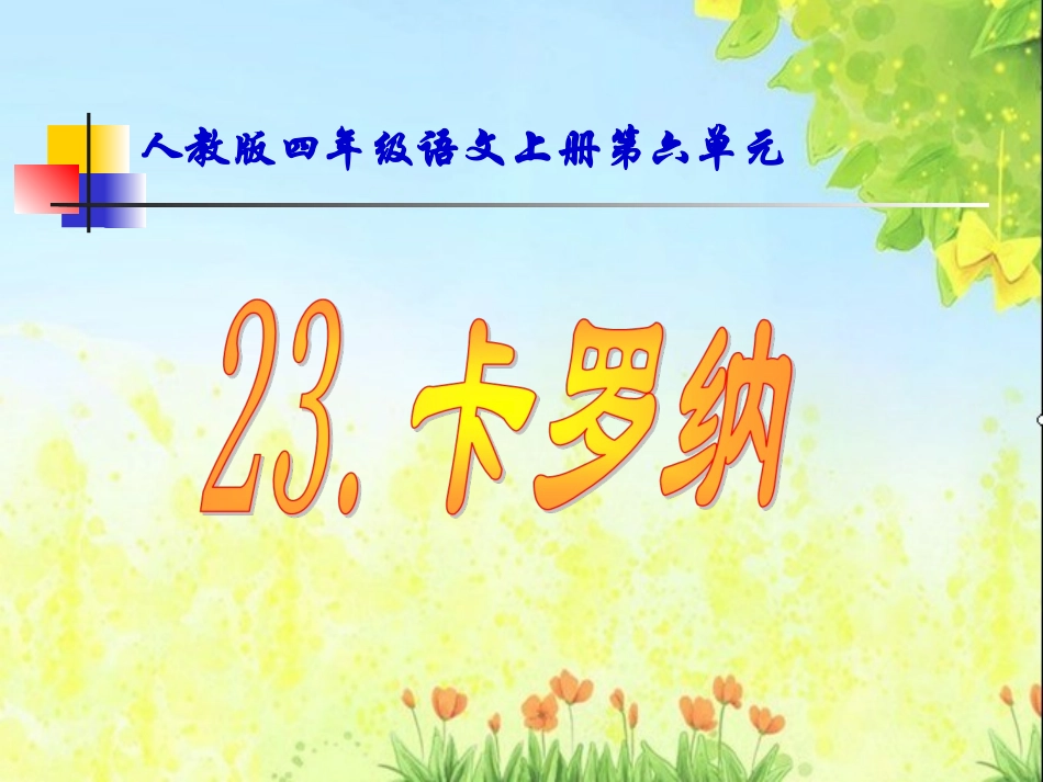 卡罗纳优秀课件 _第1页