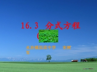 宋树军：分式方程课件