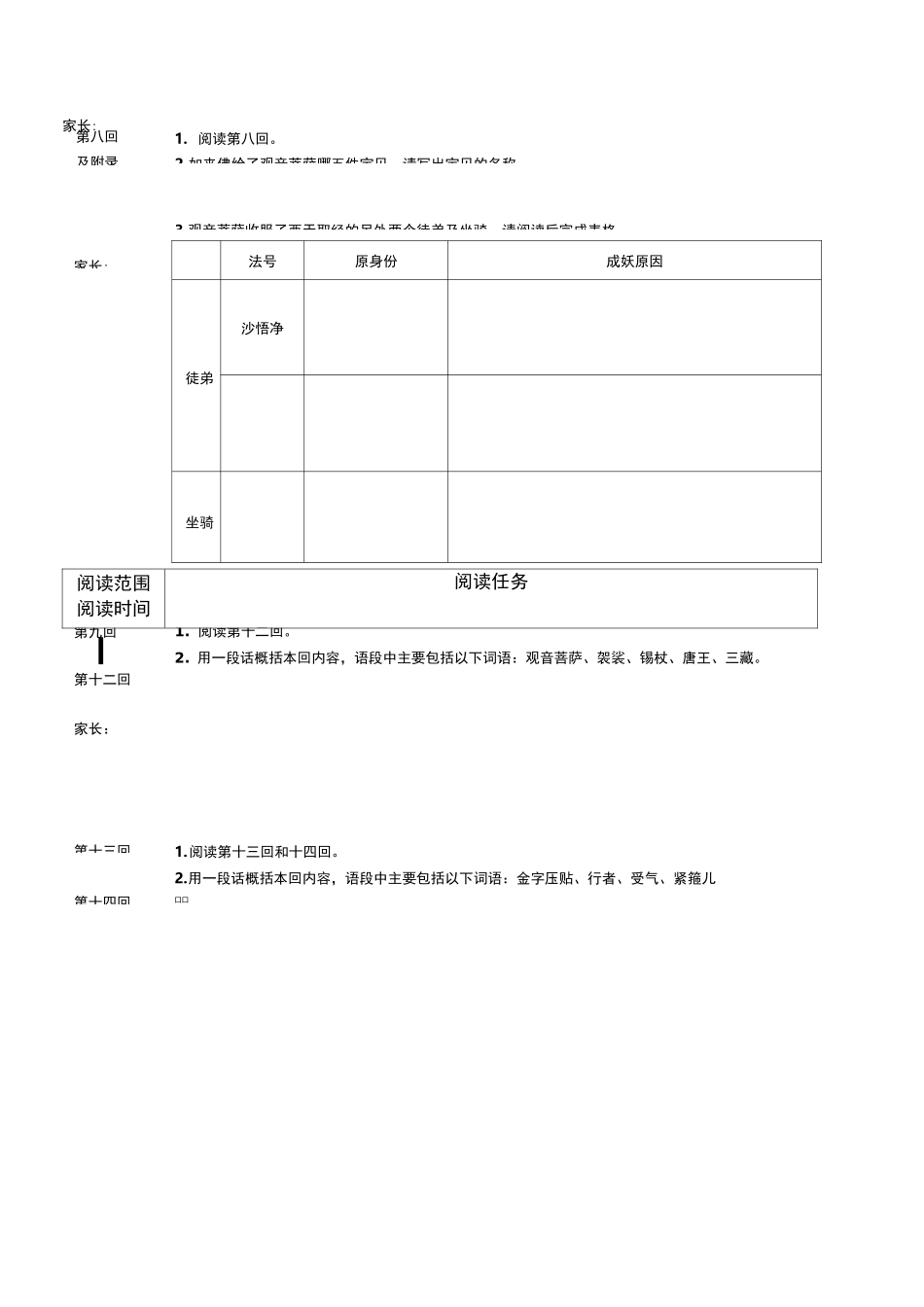 《西游记》阅读单_第3页