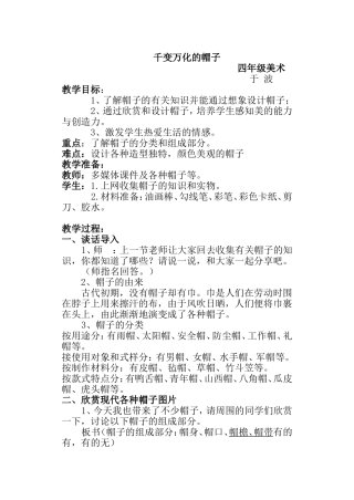 千变万化的帽子