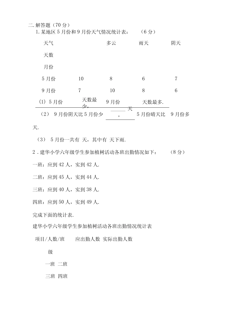 【2020新编】人教版三年级数学下册《第三单元测试卷》(附答案)(可编 _第2页