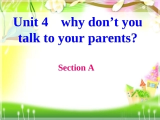 2014_最新版八年级下册英语4单元课件Section_A1