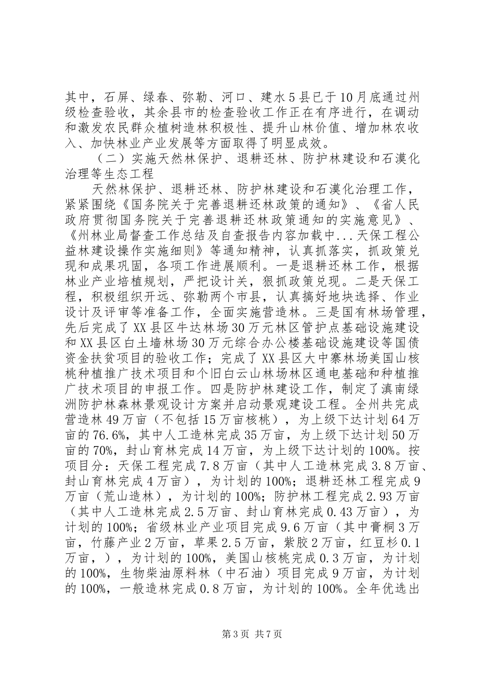 州林业局督查工作总结及自查报告_第3页