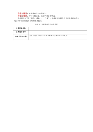 2012学科国培模块一、二作业表单