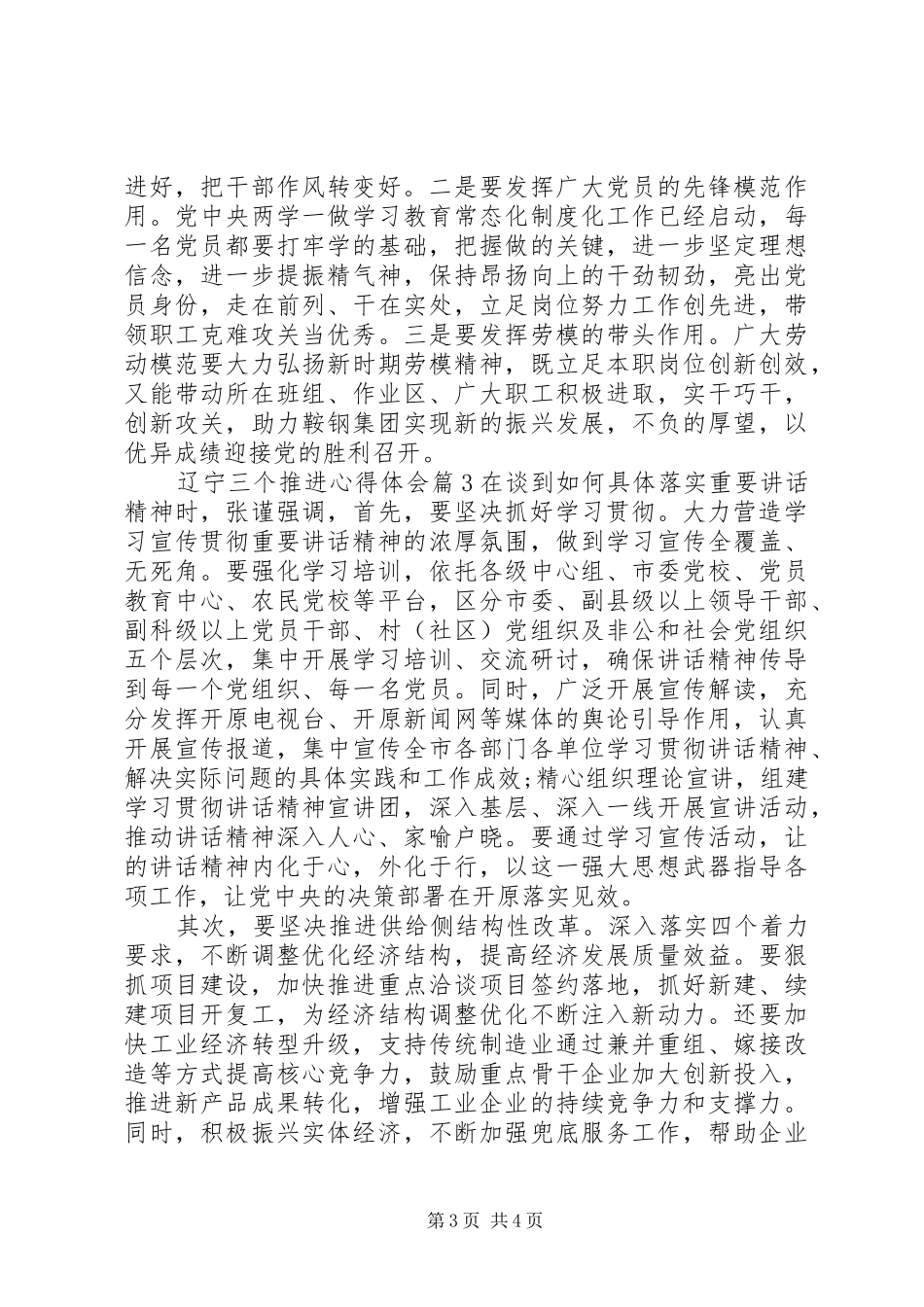 辽宁三个推进心得体会_第3页