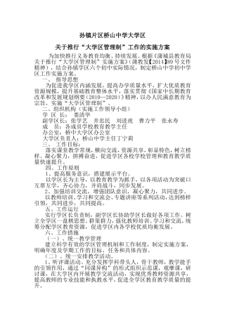 桥山中学大学区实施方案