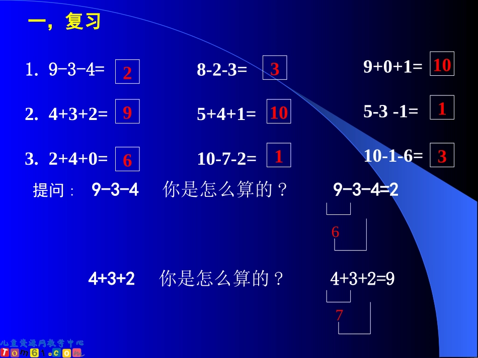 （人教新课标）一年级数学课件上册加减混合1_第2页