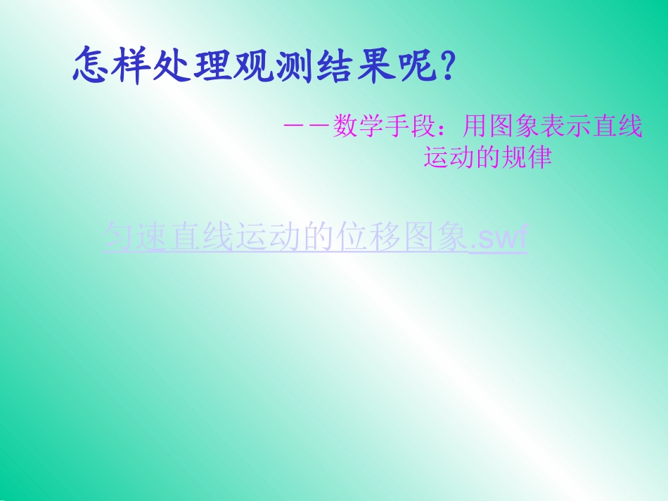 直线运动中位移随时间变化的图象课件人教版_第3页