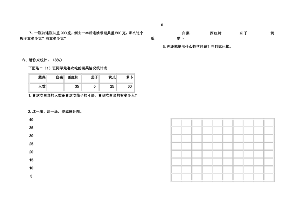 二年级数学下期复习题3_第3页