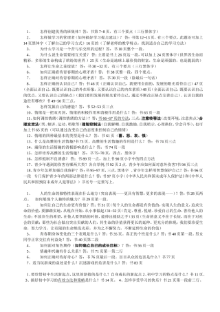 初一政治上册复习纲要