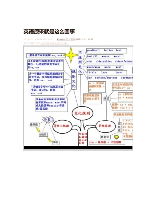 英语原來就是这么回事