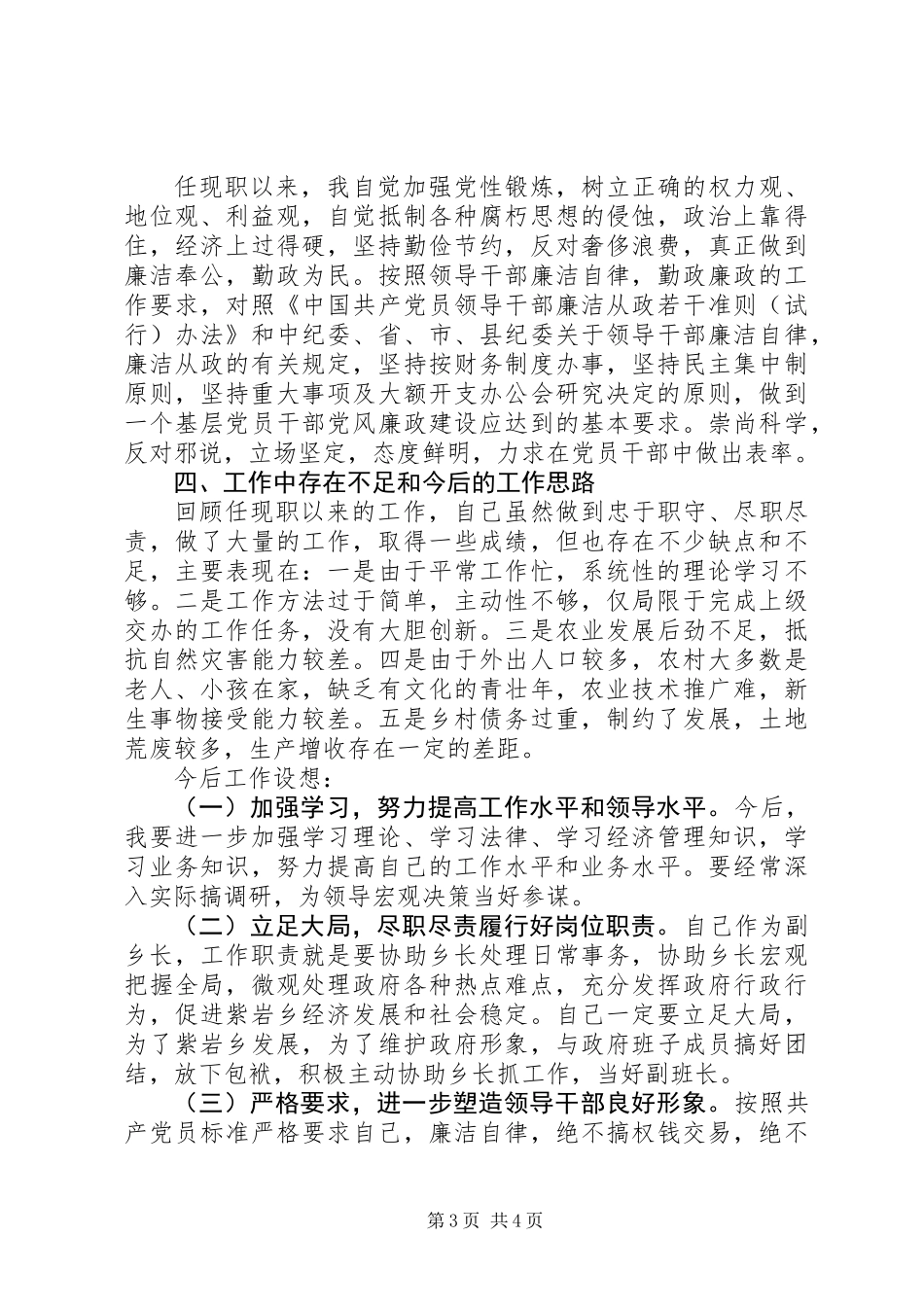 20XX年副乡长个人工作总结_第3页