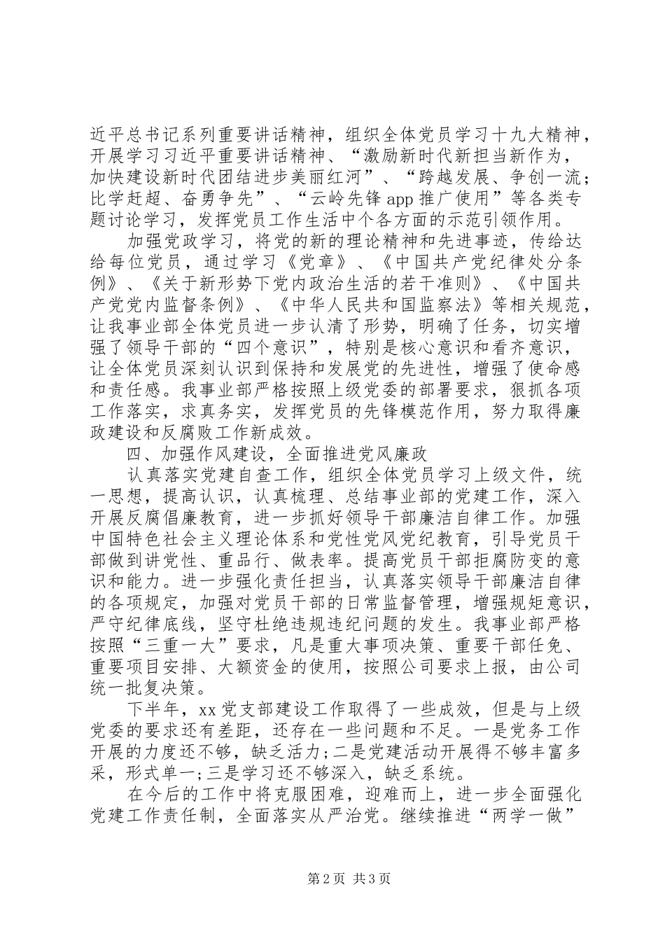 学校新成立党支部工作总结_第2页