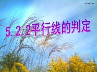 数学：《522平行线的判定》课件（七年级）