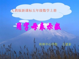 新课标人教版数学五年级上册《用字母表示数（1）》课件