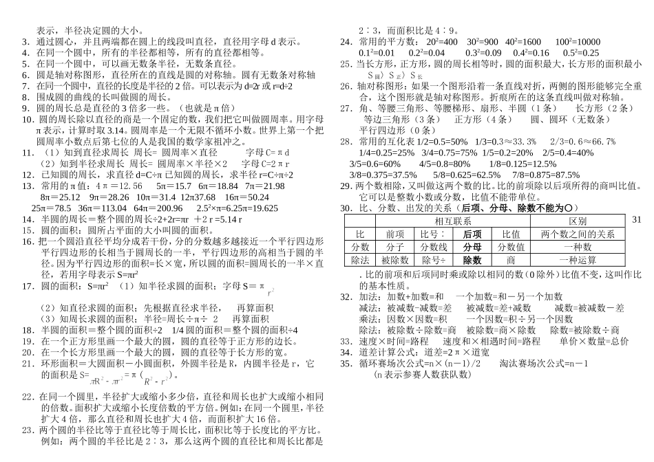 六年级上学期数学概念_第3页