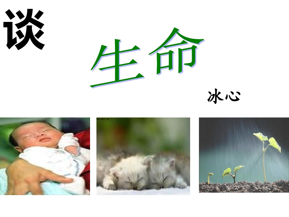 《谈生命》课件_第1页
