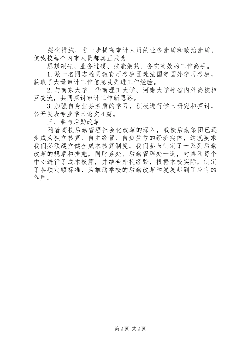 学校年度审计工作总结范文_第2页