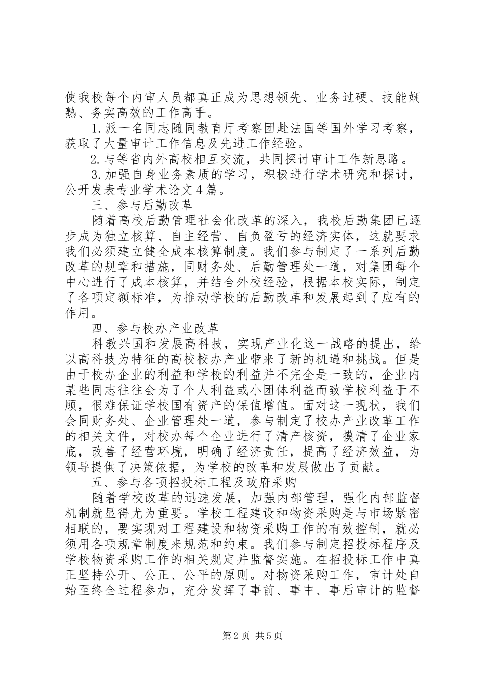 学校审计改革工作总结范文_第2页