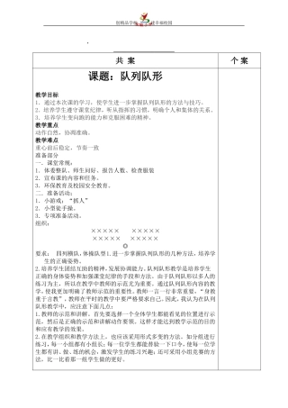 队列队形实验小学共案模板(1)