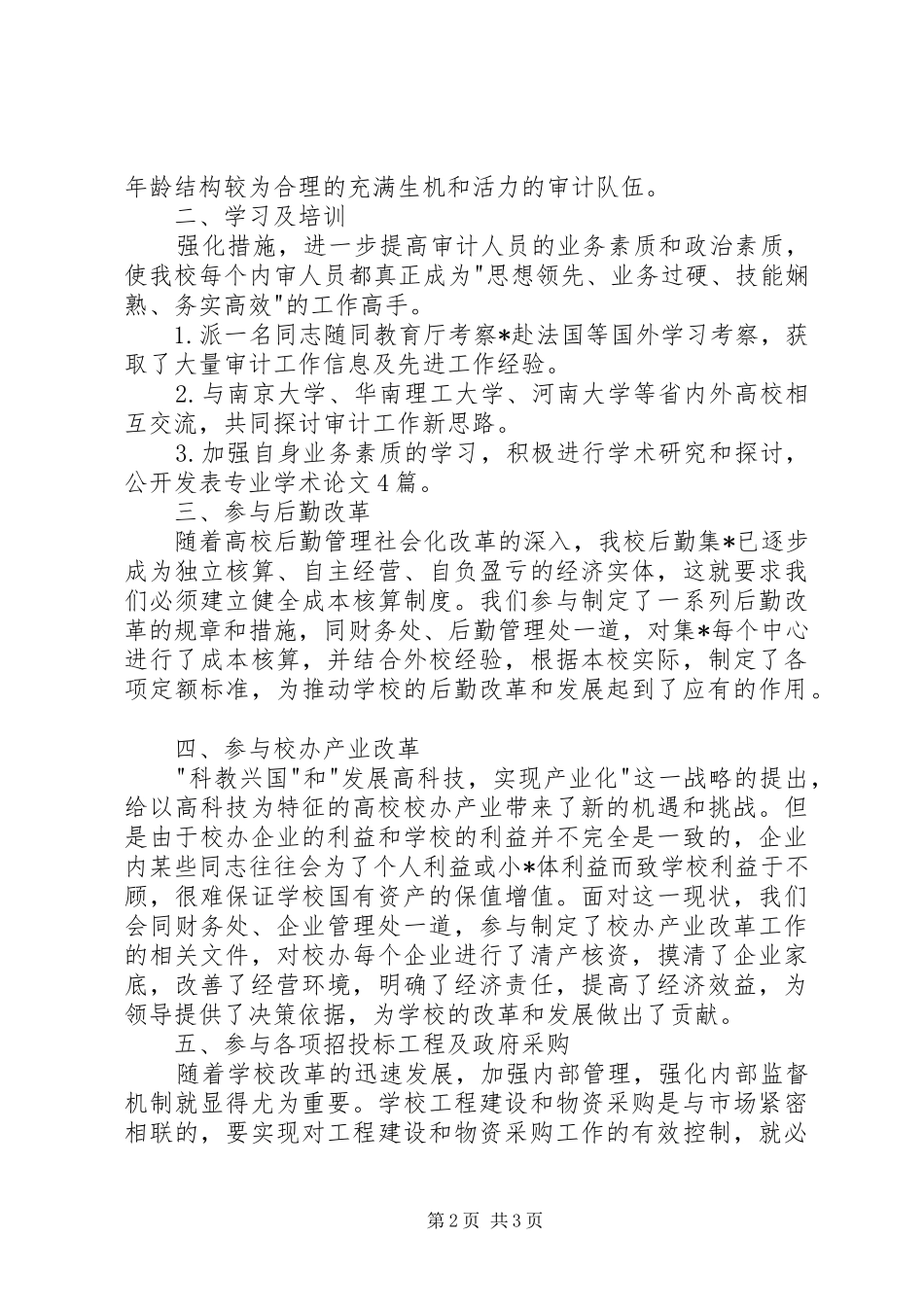 学校审计处工作总结[1]_第2页